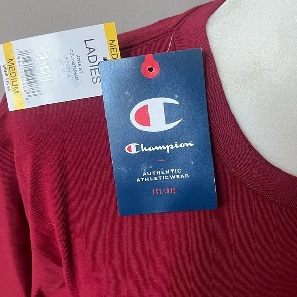Champion Iowa State Long Sleeve Graphic T Shirt Womens Medium‎ Cotton NWT - Picture 5 of 12